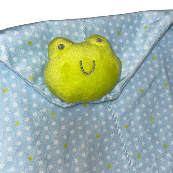 Carters Precious Firsts Frog Lovey Plush Security Blanket Rattle Stars Infant - Picture 3 of 14
